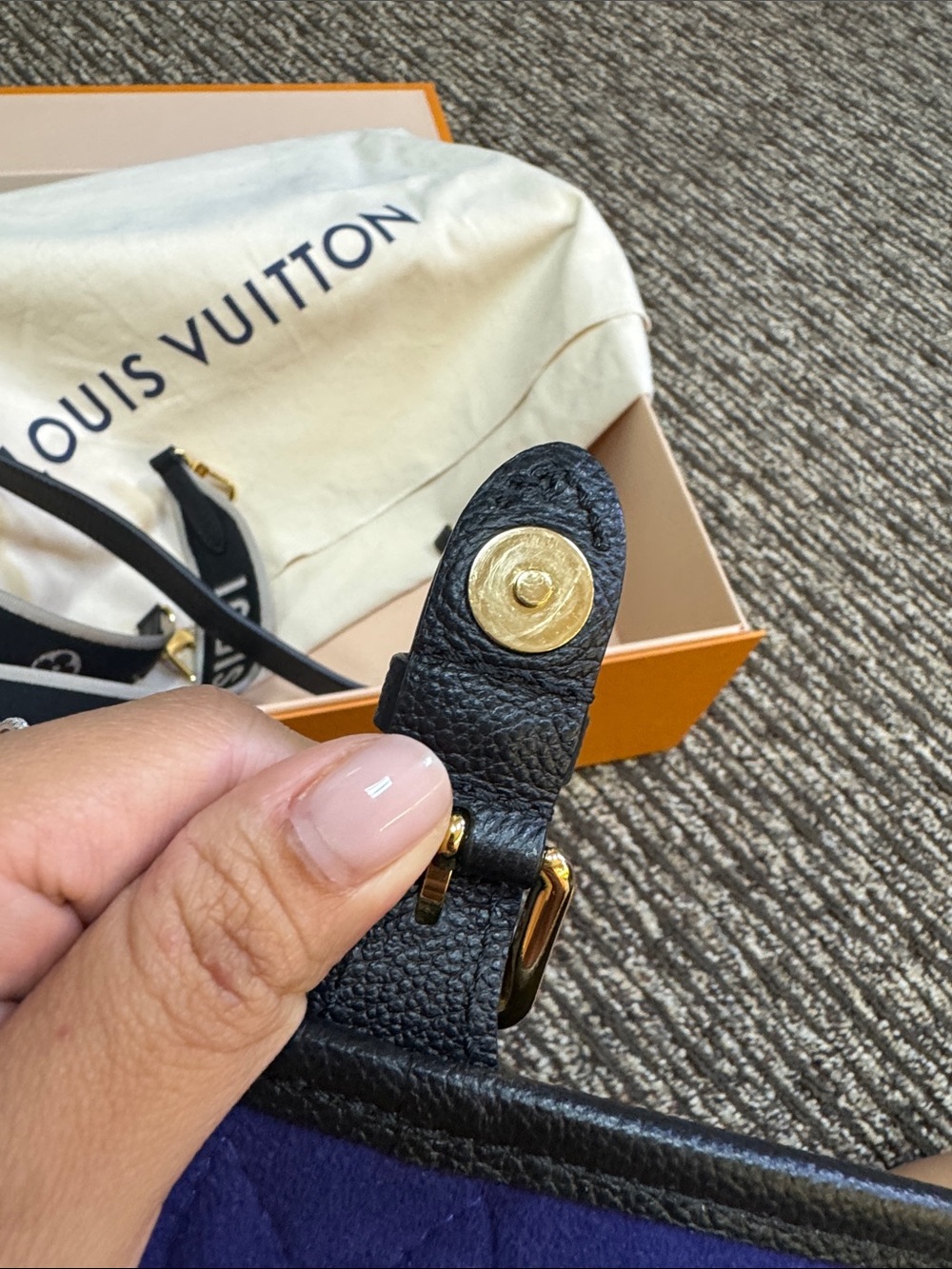 Louis Vuitton Diane Black Monogram Empreinte Crossbody Bag with Gold Hardware - Picture 6 of 13